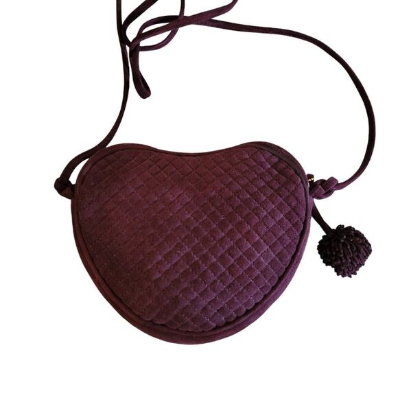 Bottega Veneta š„RAREš„ Suede Deep PurpleāHeart Mini Bag Crossbody - Picture 2 of 15